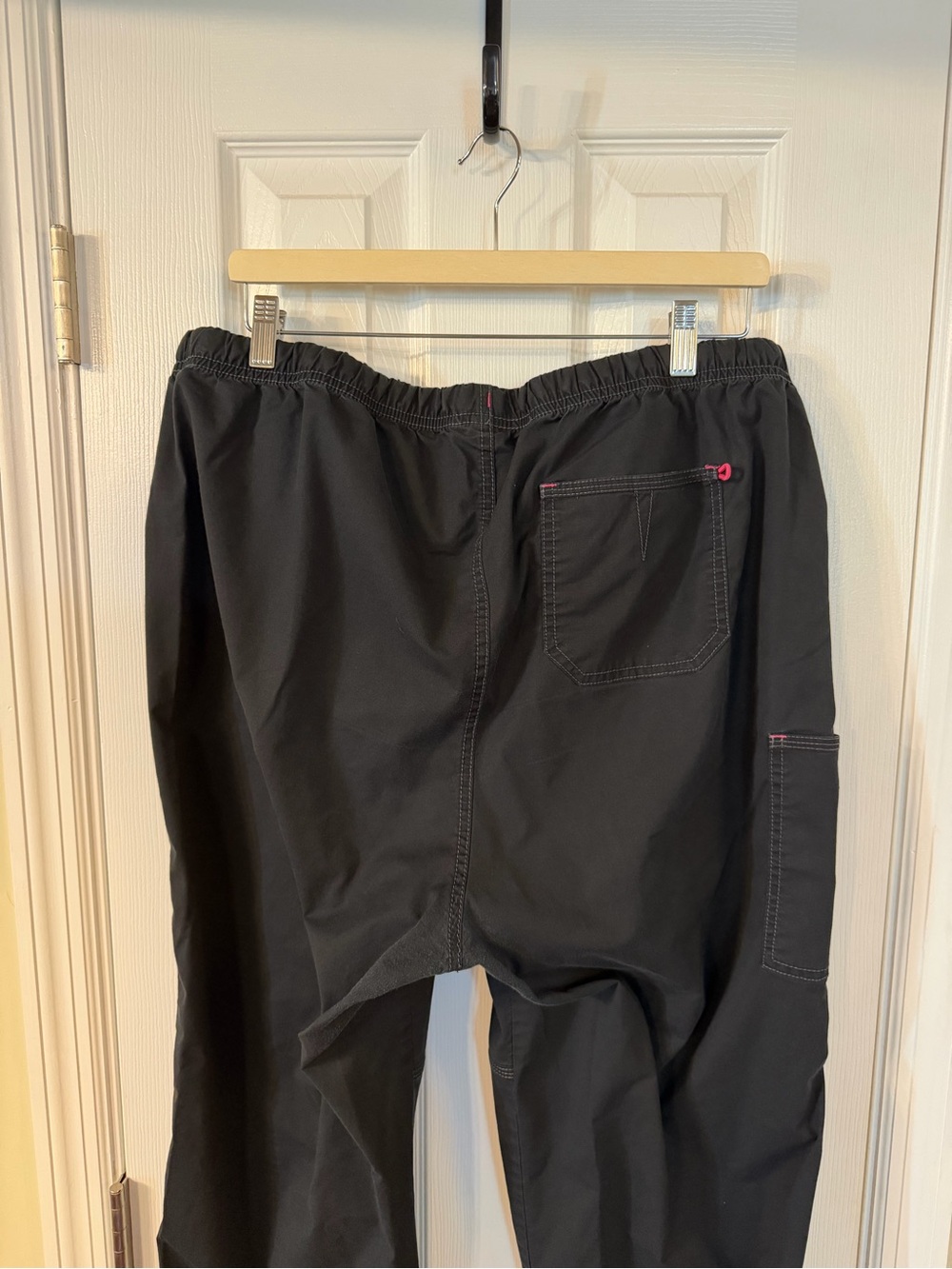 2 Pair WonderWink WonderFLEX Scrub Pants 2XL Tall Black Cargo 5108 - Picture 13 of 14